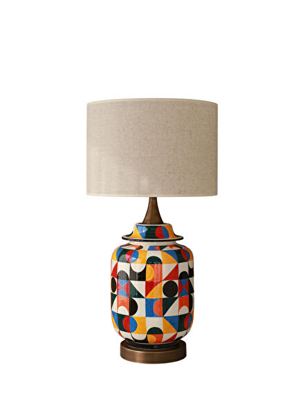 Grealish Lamp El Yapımı Seramik Abajur