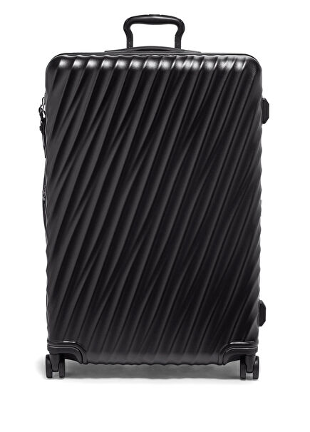 19 Degree Extended Trip Expandable Black Suitcase
