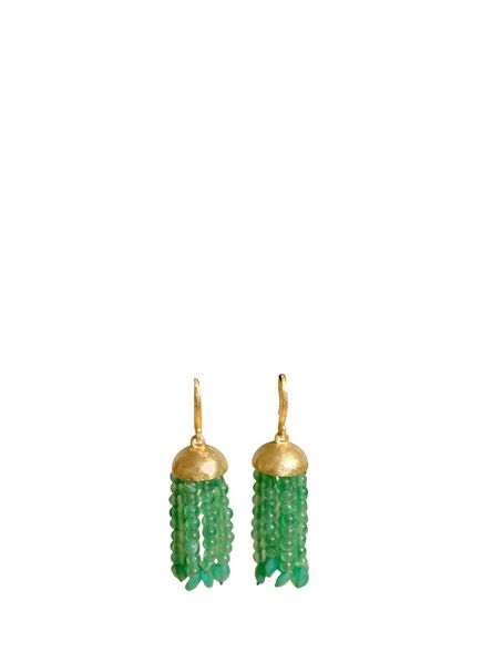 Swing Chrysoprase Kadın Altın Kaplama Küpe