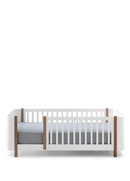 Odin White Natural Wooden Children's Room Montessori Bed 100 x 200 cm