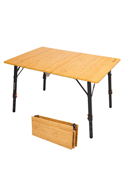 Bamboo All-Terrain Açık Kahverengi Bambu Kamp Masası