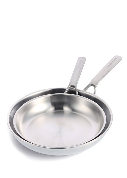 Merten & Storck Gri Çelik 2'li Kızartma Tavası Seti