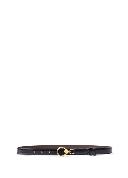 Siyah Kahverengi Çift Taraflı Kadın Deri Kemer