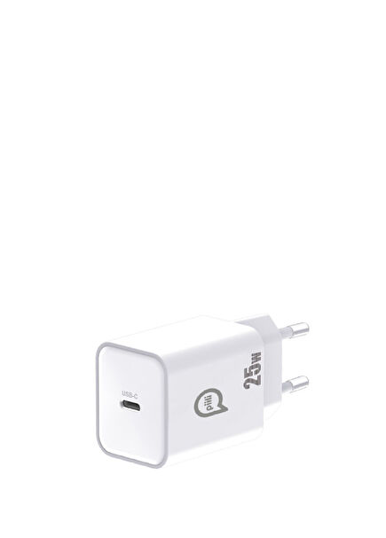 PD - Q3.0 Typ-C Beyaz Hızlı Şarj Adaptörü 25W