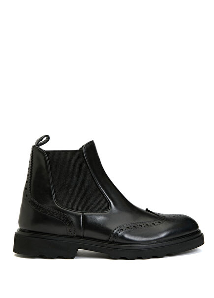 Black Mens Leather Boots