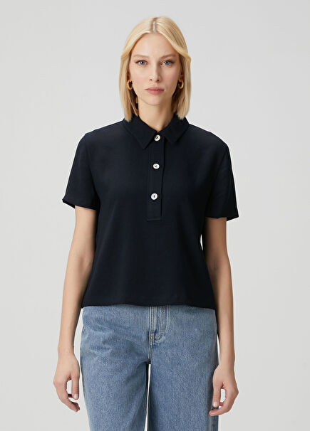 Koyu Lacivert Polo T-shirt