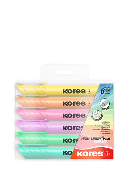 High Liner Pastel Renkli 6'lı Kalem Seti