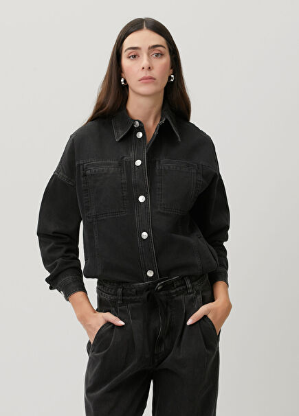 Antrasit Denim Gömlek