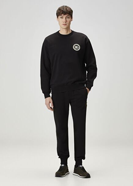 Black Waist Corded Jogger Sweatpants