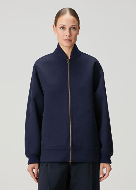 Navy Blue Cashmere Jacket