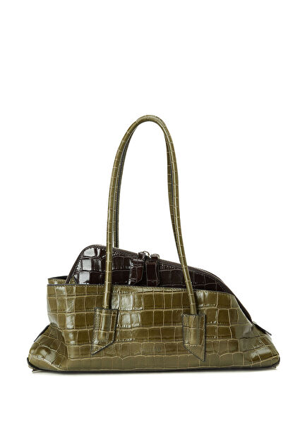 La Passeggiata Small Khaki Women's Leather Bag