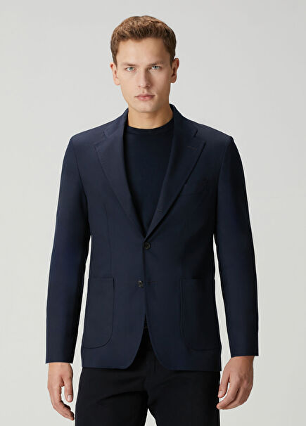 Lacivert Kaşmir Ceket