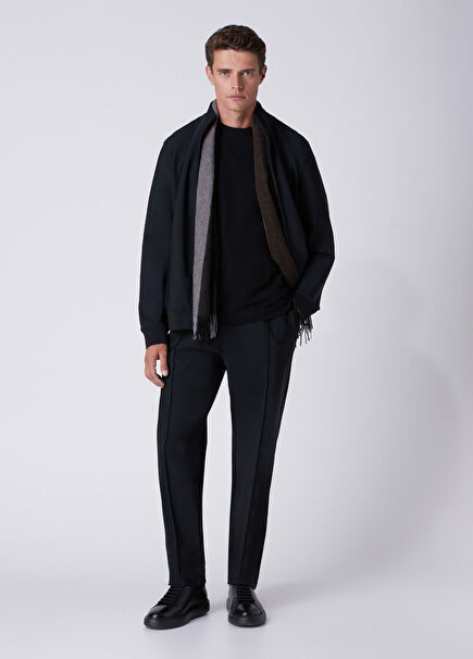 Black Waist Corded Bonded Technical Sweatpants