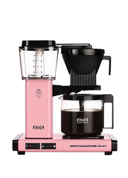 KGB Select Pink Filter Coffee Machine with Glass Pot