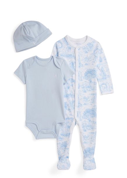 Mavi Erkek Bebek 3lü Set