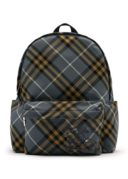 Check Blue Small Size Men's Backpack