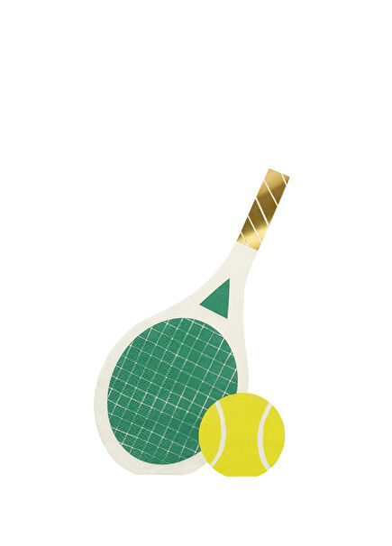 Tennis Racket Motif 16-Pack Napkin