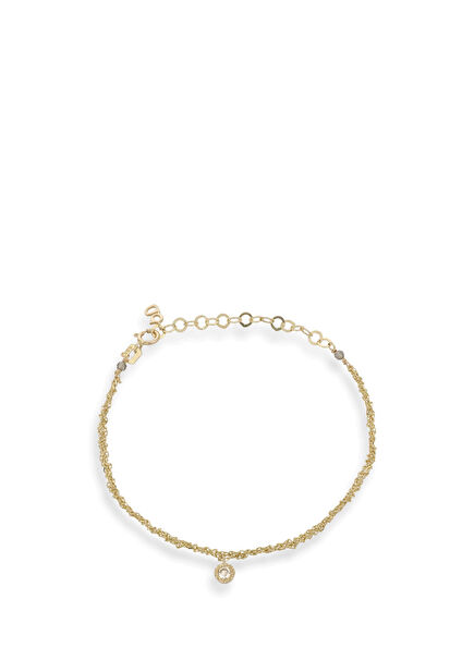 Honey Champagne Diamond 14 Karat Gold Women's Bracelet