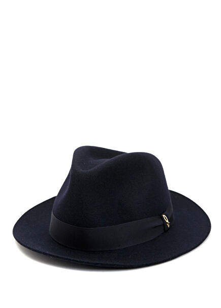 Navy Blue Men's Wool Hat