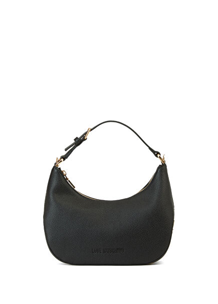 Giant Black Logo Detailed Women's Handbag