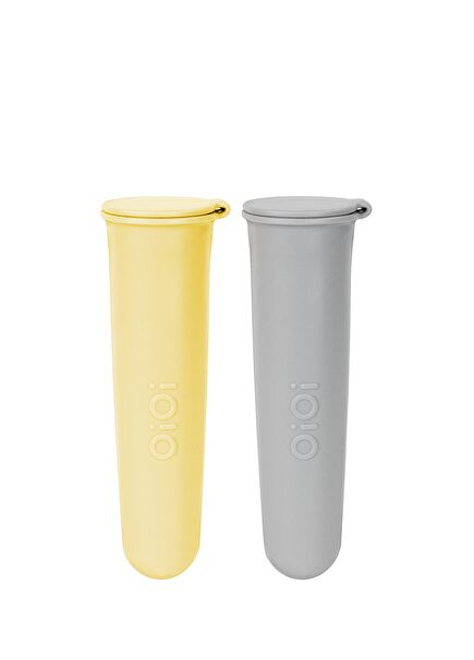 Buzz Buzz Mellow Yellow Powder Grey 2-Pack Silicone Ice Cream Mold