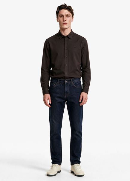 Lacivert Tapered Fit Erkek Jean Pantolon