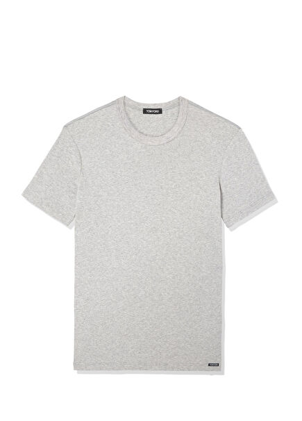 Grey Logo Detailed Pajama Top