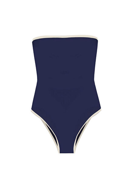 Belle Blazer Navy Kadın Straplez Mayo