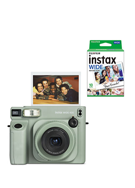 Instax Wide 400 Yeşil Fotoğraf Makinesi + 10'lu Film