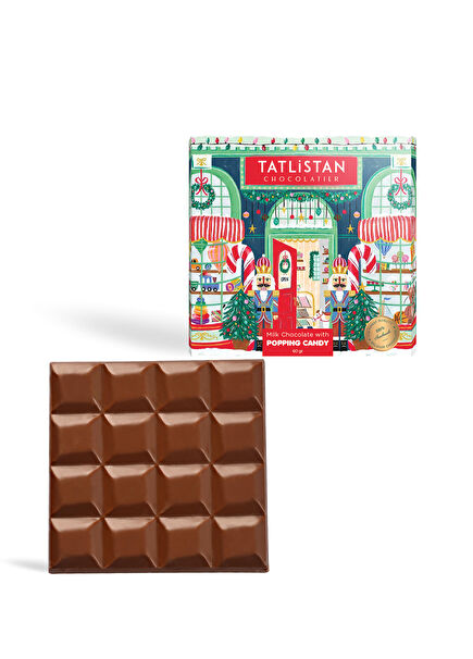 Kare Tablet Patlayan Şekerli Yılbaşı Çikolatası 60 gr