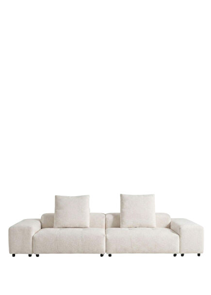 Fausto Comfort Beige Triple Sofa