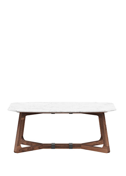 Girift Carrara Keten Yağlı Ceviz Sehpa 160 cm