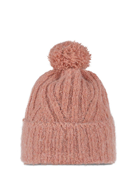 Knitted Beanie Nerla Crimson Pink Wool Unisex Kids Beanie