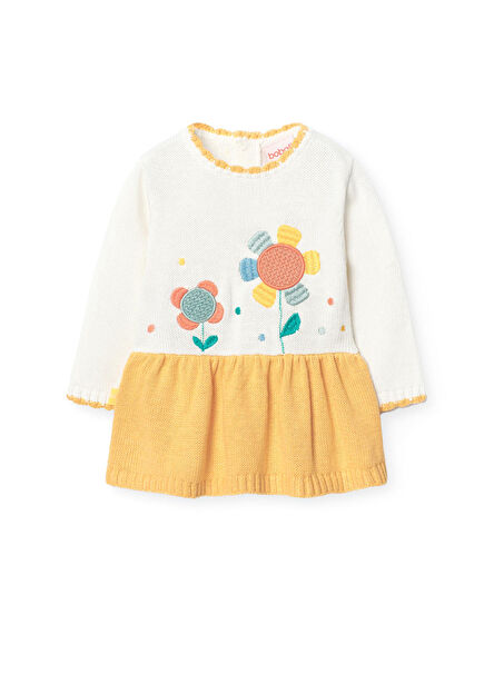 Embroidered Knitted Baby Girl Dress