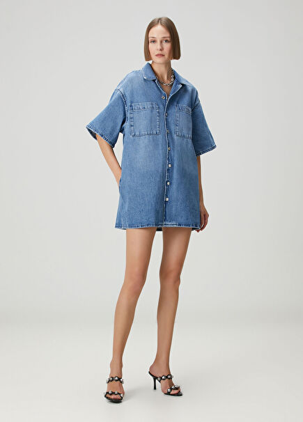 Mavi Mini Denim Elbise