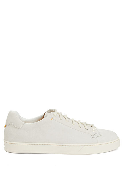 Ecru Men's Suede Sneakers