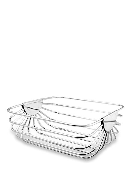 Oval Gümüş Kaplama Ekmek ve Meyve Sepeti