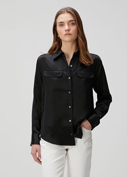 Signature Black Silk Shirt