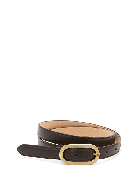 Kahverengi Kadın Deri Kemer