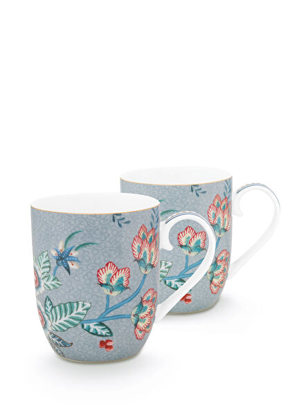 Flower Festival Desenli 2li Porselen Kupa