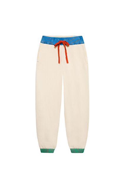 Joy Ecru Unisex Kids Jogger Pants