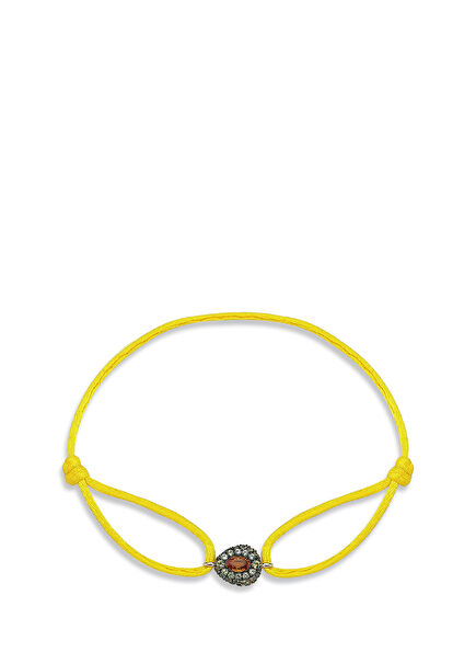 Pave Sarı Safir Taşlı Kadın Altın Bileklik