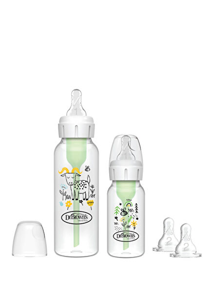 Options+ Desenli Yenidoğan Anti-kolik 2'li Biberon Seti 120 ml 250 ml