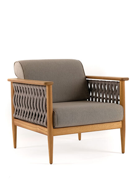 Girift Gri Iroko Bahçe Koltuğu