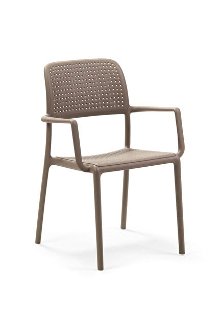 Bora Tortora Stackable Arm Chair