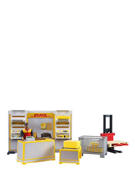 Toy DHL Cargo Center and Pallet Truck