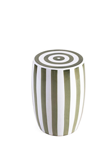 No:3 Green Ceramic Stool