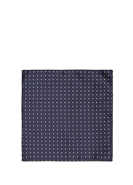 Navy Polka Dot Handkerchief