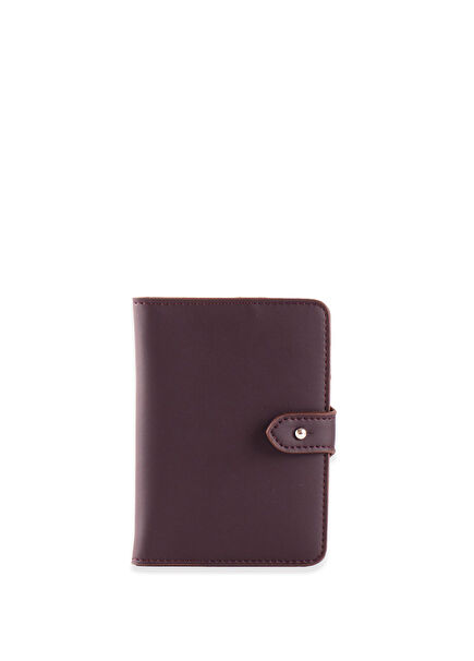 Plum Leather Passport Case