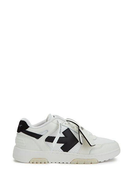 Siyah Beyaz Erkek Deri Sneaker